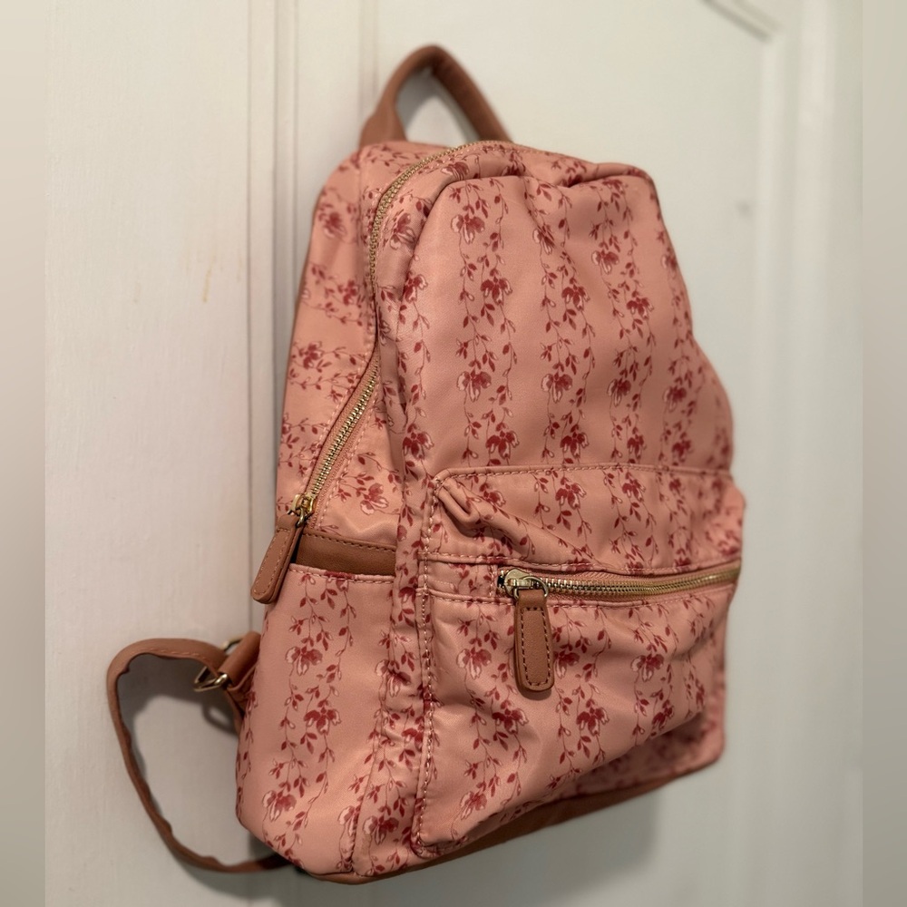 Pink Floral Mini Backpack Cottagecore Coquette Soft Girl Aesthetic New
